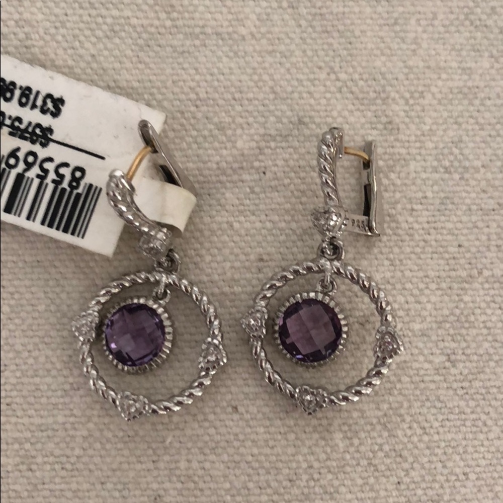 Judith Ripka Amethyst Earrings 